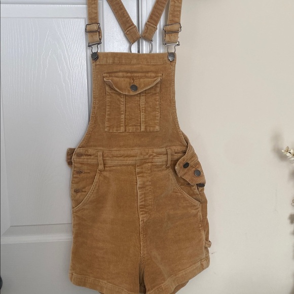 Afends Pants - Afends Camel Corduroy Overalls